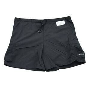 Columbia Shorts Womens L Black Belted High Rise Cargo Active Pull On Bottoms